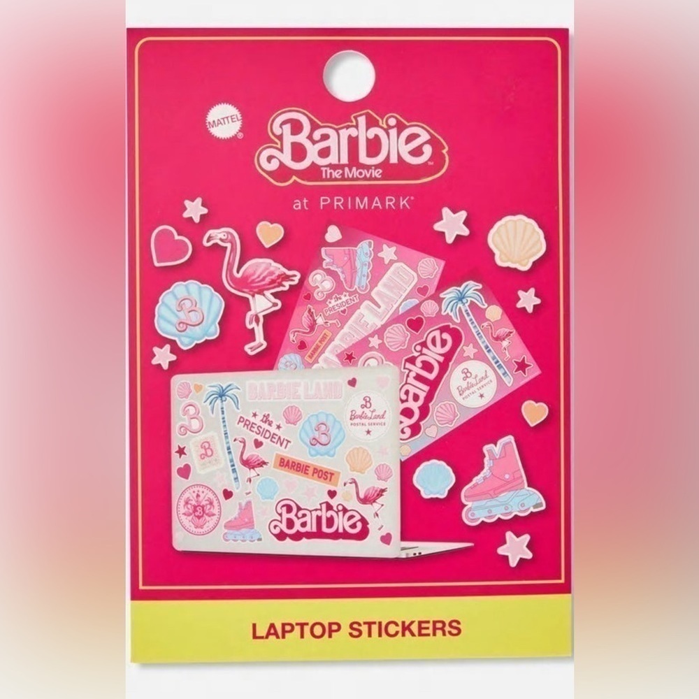 Primark - Barbie The Movie laptop stickers